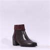 Regarde Le Ciel Jolene Cuff Block Heel - Brown Leather
